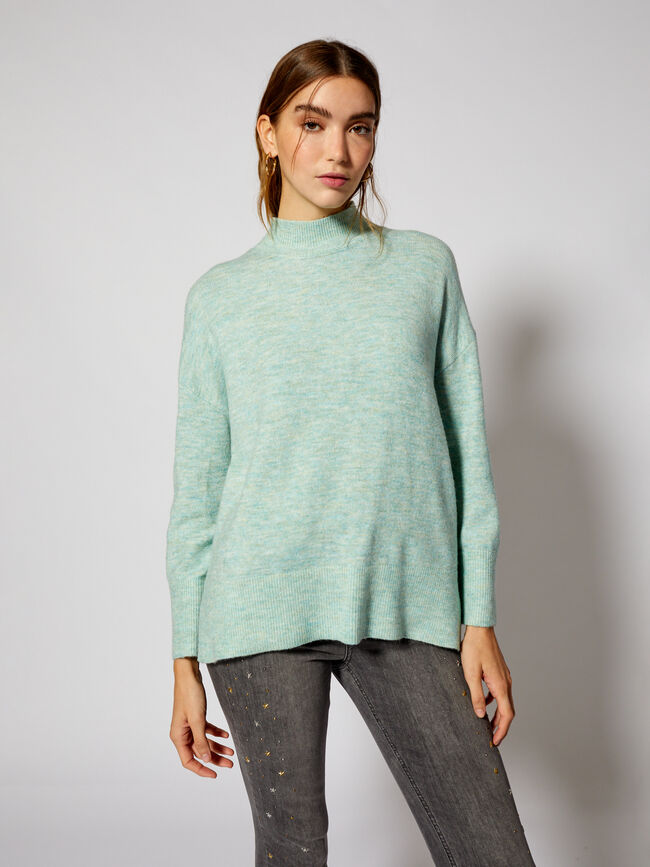 jersey cuello cisne Verde Agua Clar