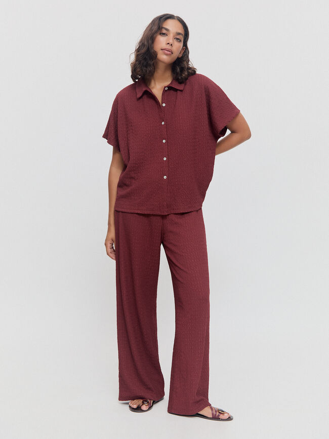 CAMISA BOTONES ROJO MARTE