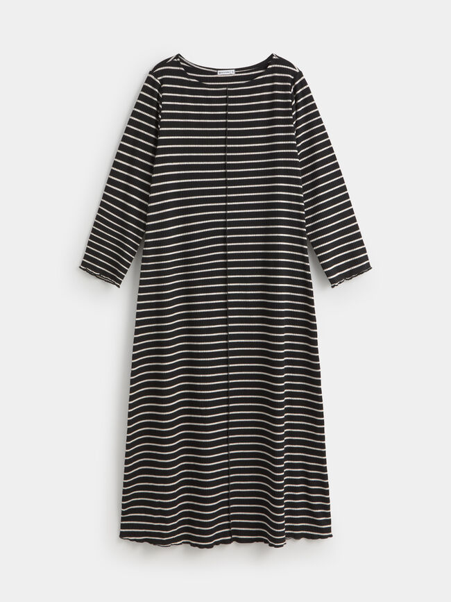 VESTIDO RAYAS Negro