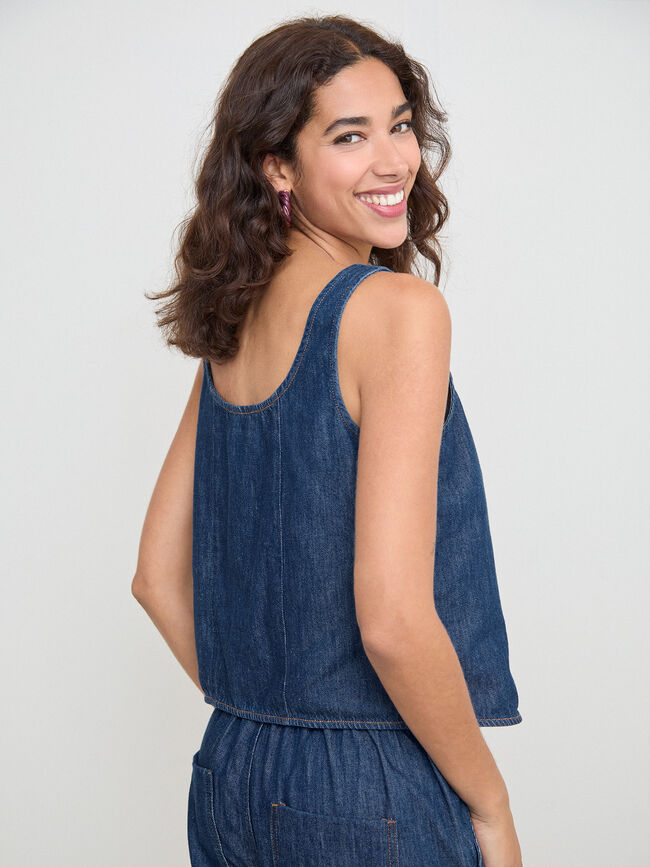 TOP ESCOTE CUADRADO Rinse Wash