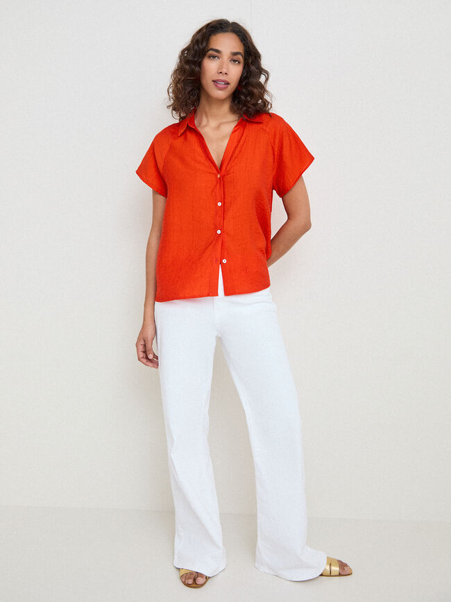 CAMISA MANGA CORTA Rojo Flama
