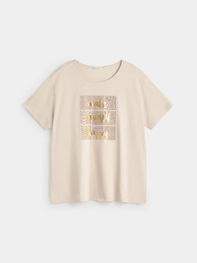 CAMISETA OVERSIZE ANIMAL Crudo