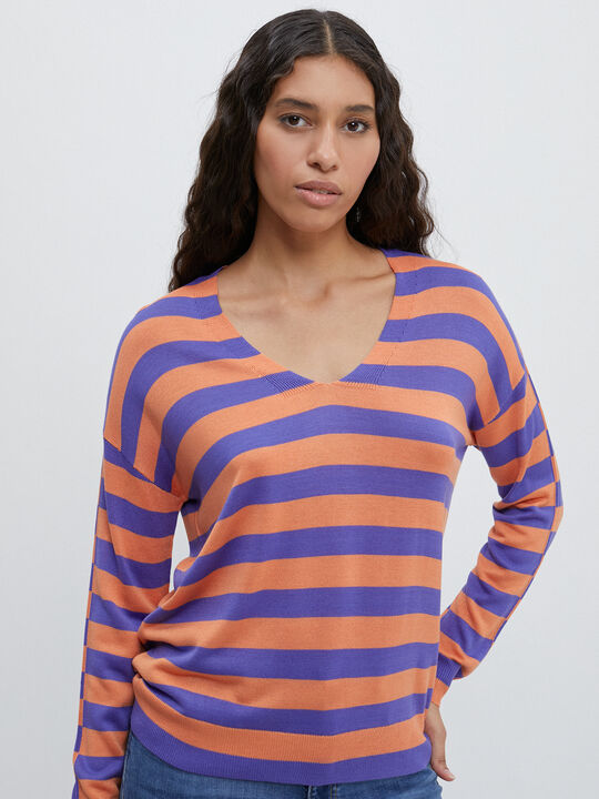 JERSEY PICO RAYAS Naranja Sunset image number null