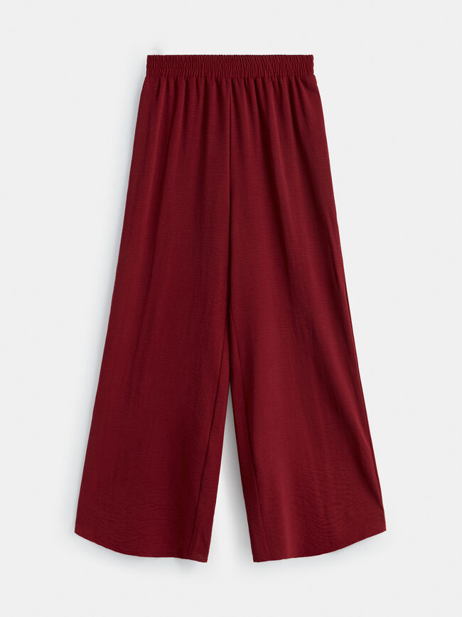 PANTALON ANCHO FLUIDO Granate