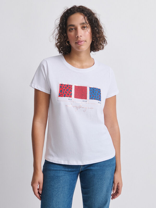 CAMISETA POSICIONAL ANIMAL Blanco Optico