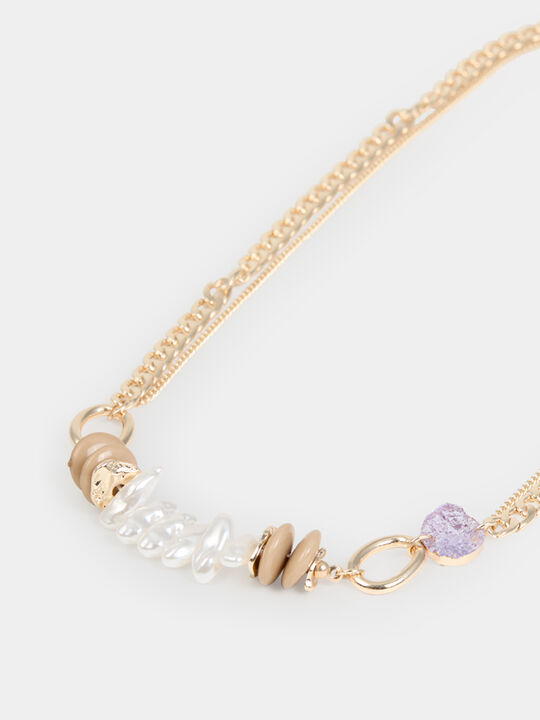 COLLAR PIEDRAS PASTEL Multicolor image number null