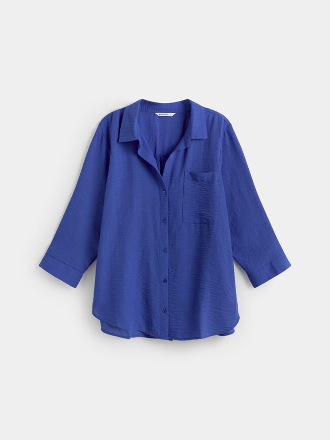 CAMISA R&Uacute;STICA MANGA Azulon