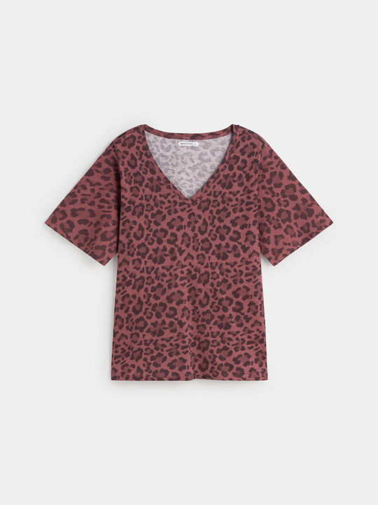 CAMISETA CUELLO PICO Estampado 5 image number null
