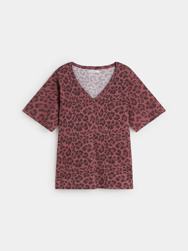 CAMISETA CUELLO PICO Estampado 5
