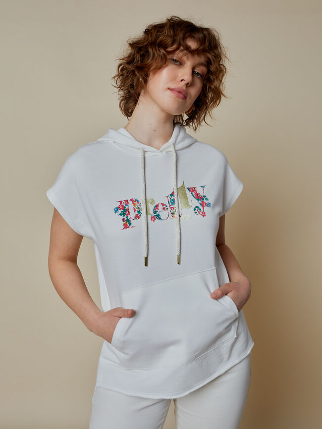 Sudadera manga corta Blanco Optico