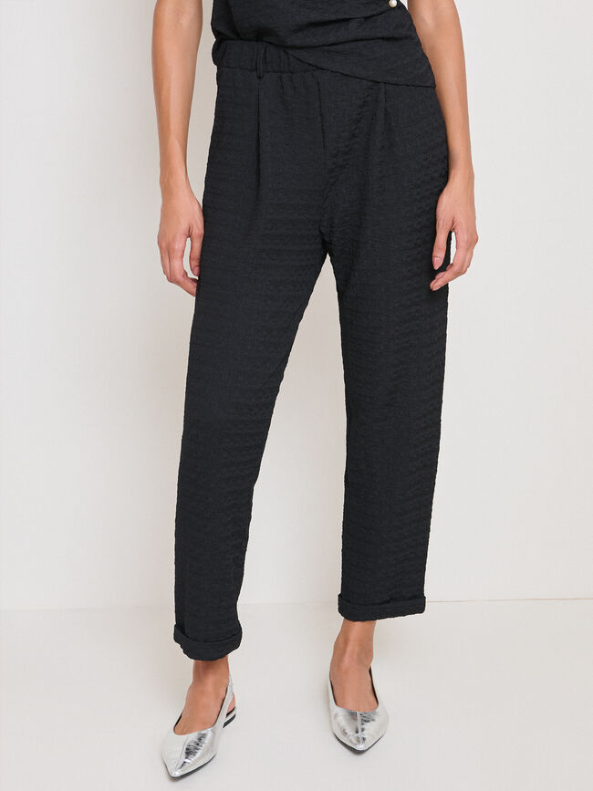 PANTAL&Oacute;N CRINKLE ROMBO Negro