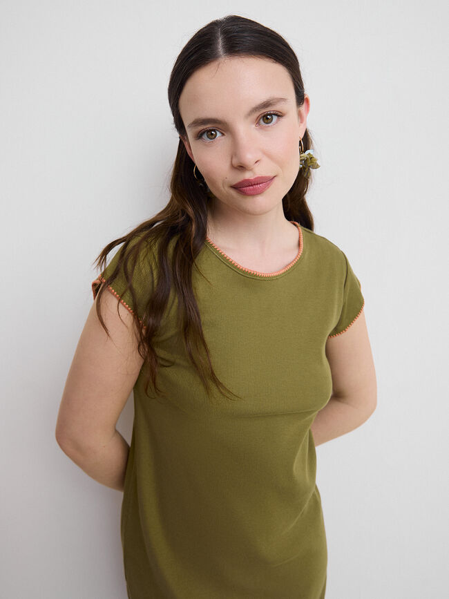 VESTIDO CANALE MIDI Kaki