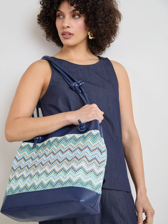 BOLSO RAFIA HOMBRO Azul Noche image number null