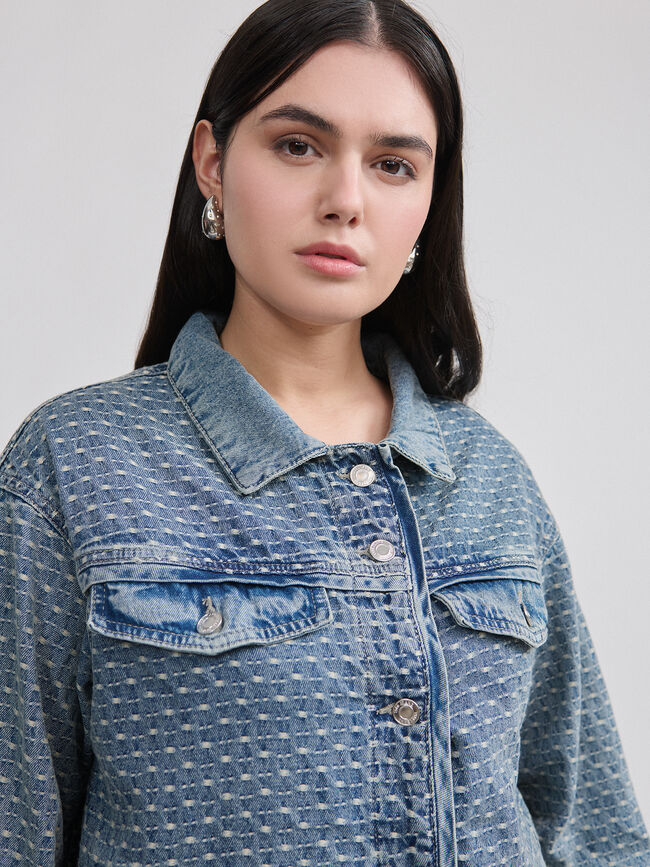 CAZADORA VAQUERA JACQUARD Mid blue