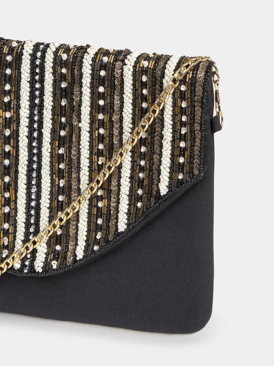 BOLSO MANO ABALORIOS Negro image number null