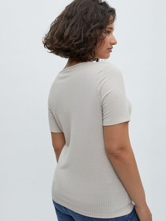 CAMISETA LUREX NUDO PIEDRA OSCURO image number null