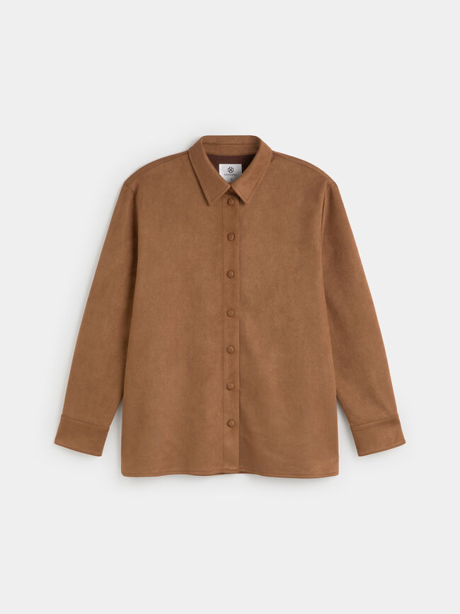 SOBRECAMISA MANGA LARGA Almendra