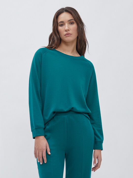 SUDADERA PUNTO SOFT Verde Laguna image number null
