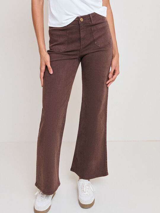 WIDE LEG BOLSILLOS Marron chocolat image number null