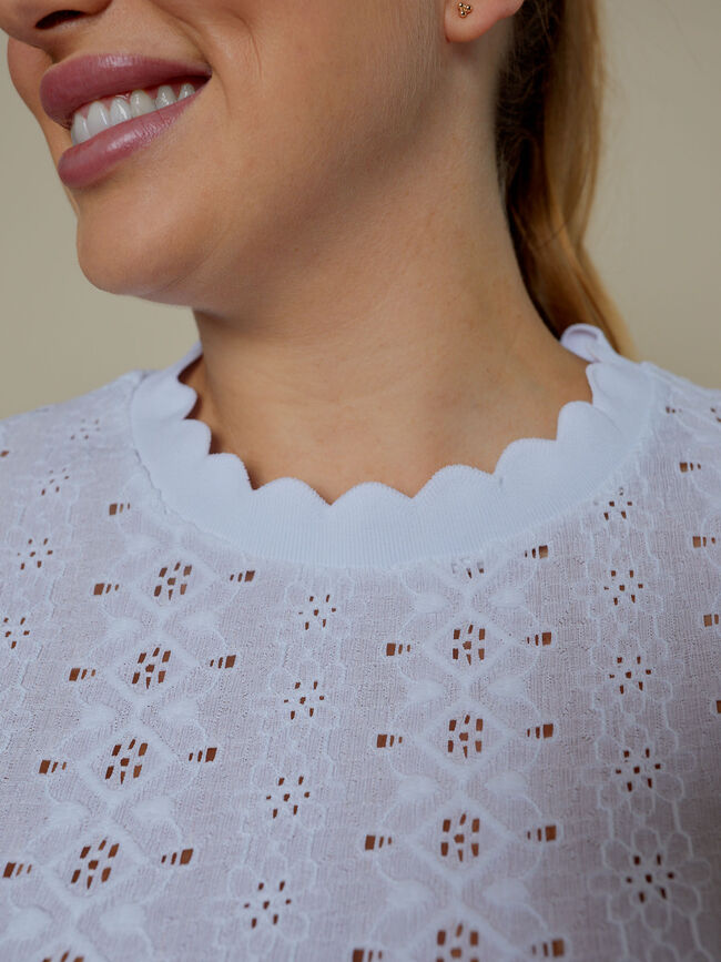 camiseta troquelada Blanco Optico