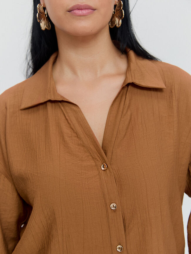 camisa ancha Marron viejo