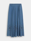 FALDA DETALLE BORDADO Mid blue