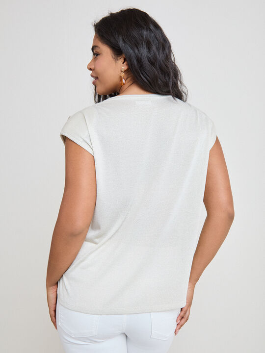 CAMISETA HOMBRERAS TEXTURA Camel image number null