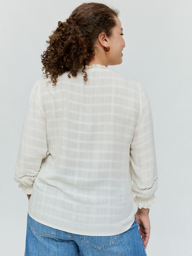 BLUSA DETALLE MANGAS Blanco Hueso