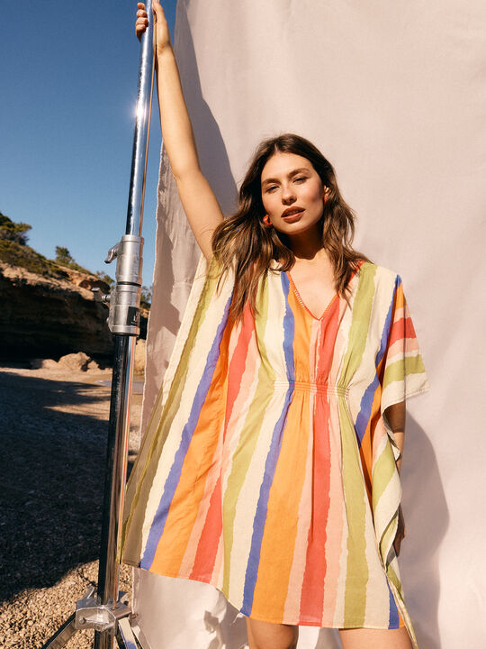 KAFTAN DETALLE RAYAS Multicolor image number null