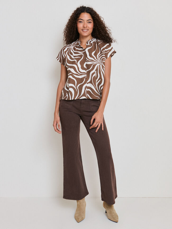 CAMISA MANGA CAIDA BROWNIE