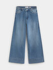 SUPER WIDE LEG TRENZA Mid blue