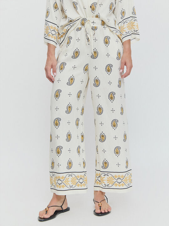 PANTALON FLUIDO Crudo image number null
