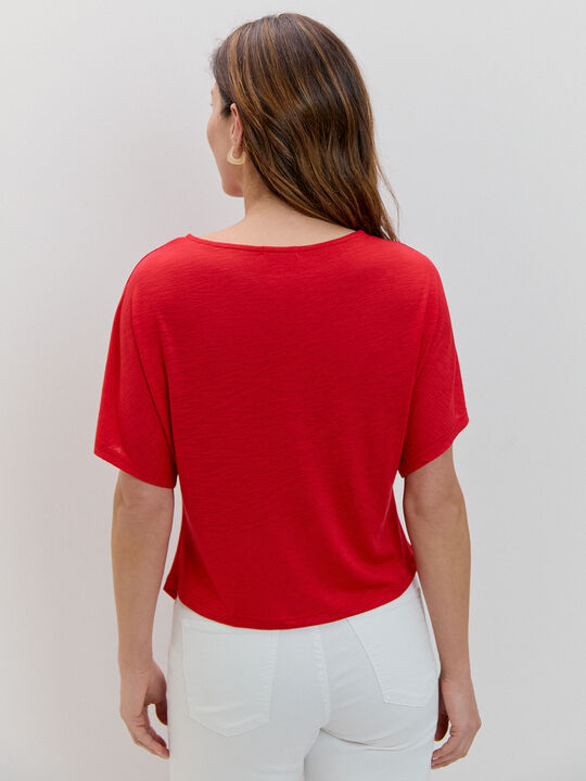 CAMISETA FLAM&Eacute; NUDO ABERTURA Rojo image number null