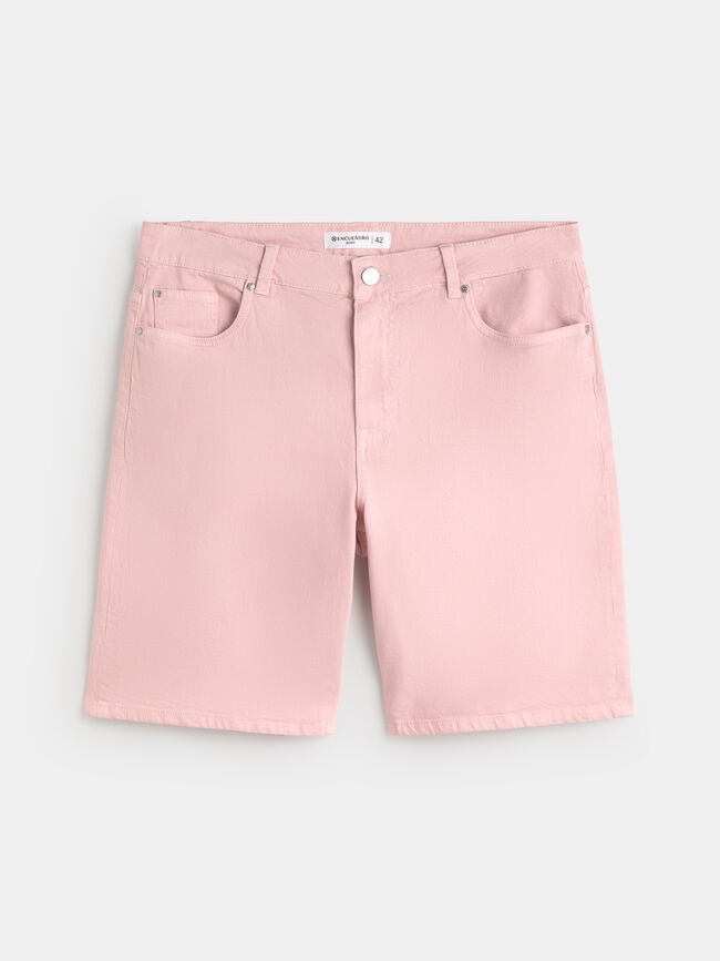 BERMUDA VAQUERA ANCHA Rosa Claro