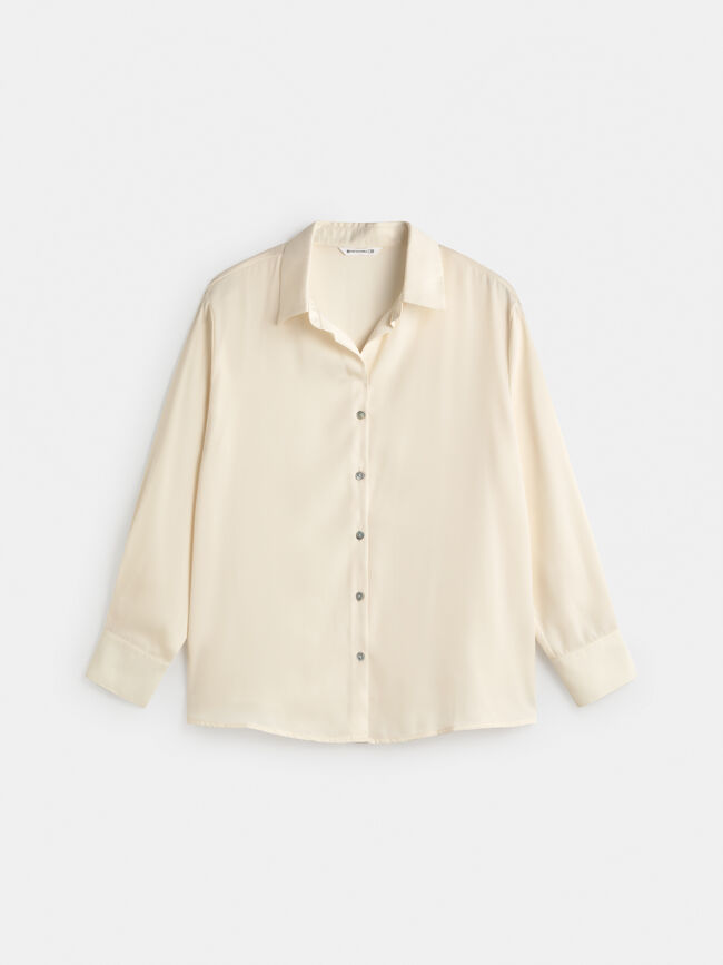 CAMISA SATINADA Crudo