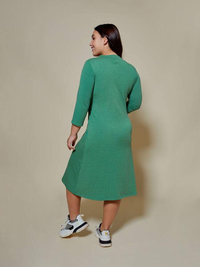 vestido largo oversize Verde Viridian