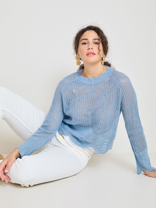 JERSEY CALADO Azul Bebe image number null