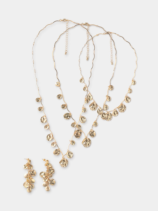 PACK COLLAR PENDIENTES Oro