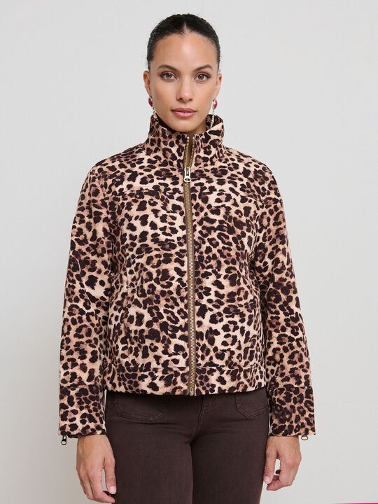 CHAQUETA ANIMAL PRINT Negro image number null