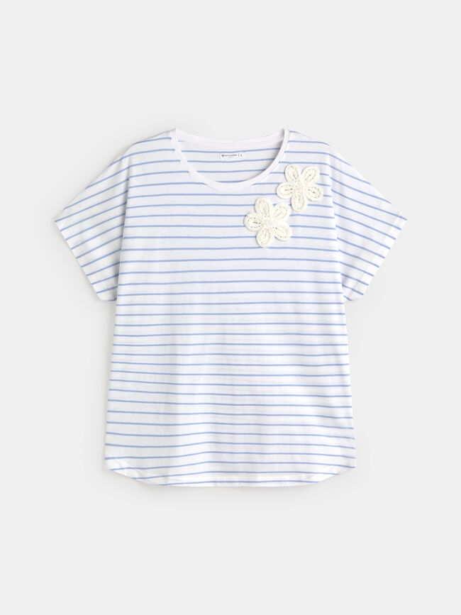 CAMISETA FLORES 3D Rayas 1