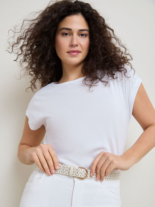 CINTUR&Oacute;N DETALLE TROQUELADO Beige image number null