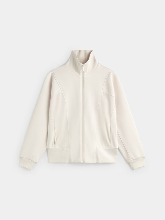 CHAQUETA CUELLO ALTO Crudo image number null