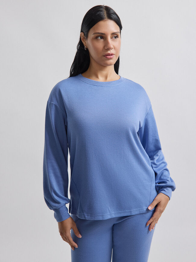 SUDADERA CHÁNDAL azul blush