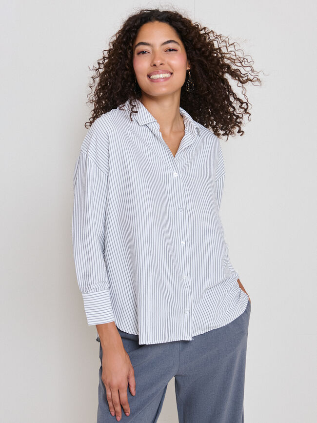 CAMISA RAYA Gris Oscuro 2