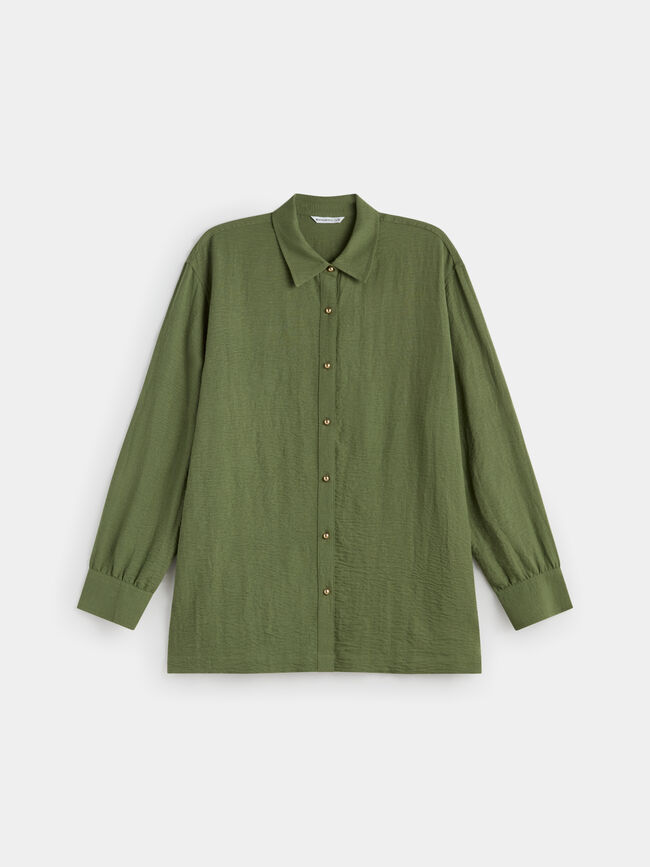 CAMISA FLUÍDA kaki claro