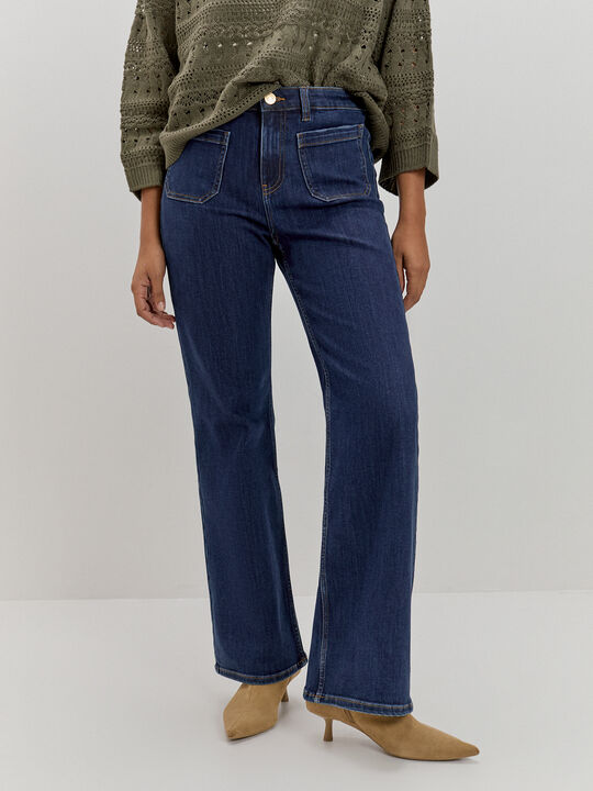 WIDE LEG BOLSILLOS Dark blue image number null