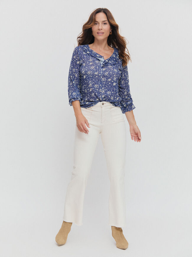BLUSA VOLANTES Estampado 2
