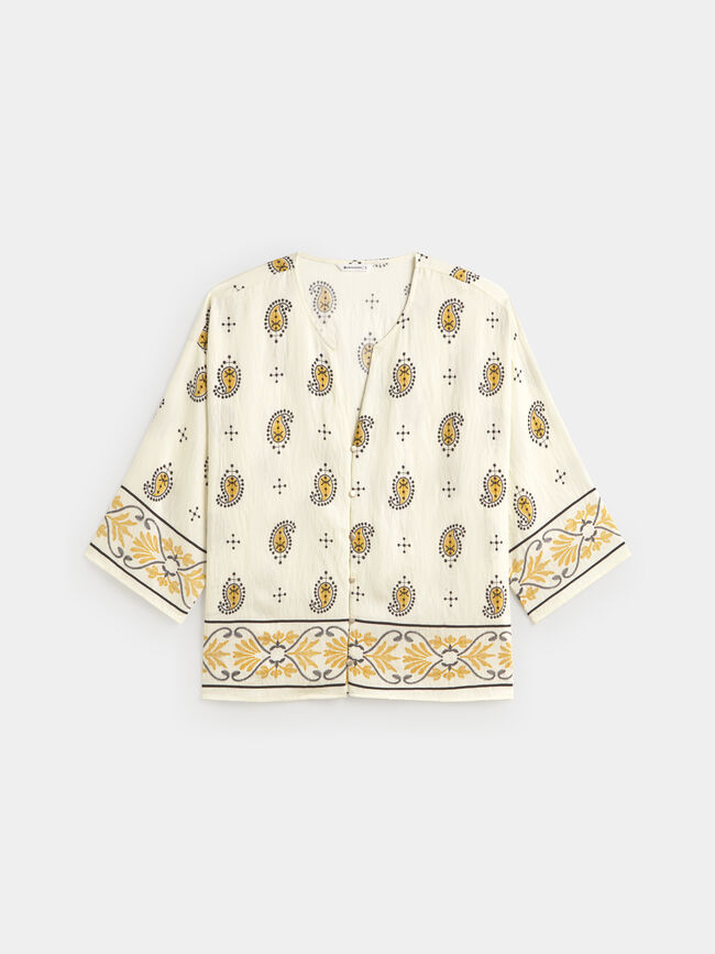 BLUSA ANCHA FLUIDA Crudo