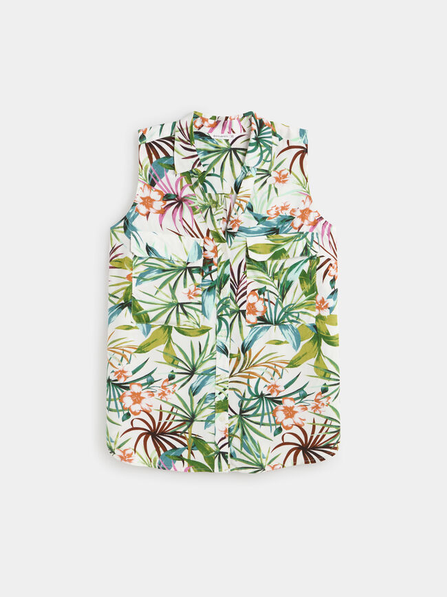 BLUSA SIN MANGAS Blanco Optico