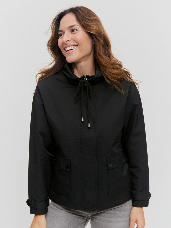 PARKA CAPUCHA Negro